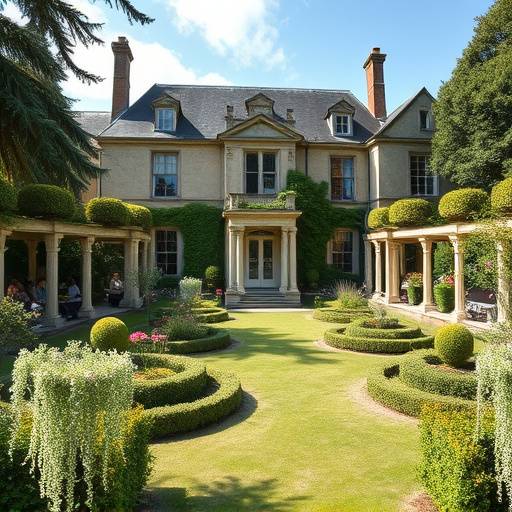 Exterior shot of Gardens at Historic Mansion